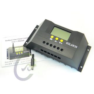Solar Controller Regulator 30A 12V 24V Charge Battery Safe Protection