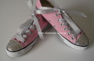 Light Pink Convers Featuring Clear Swarovski Cystals Toddler Kids