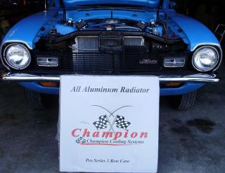 1963 1977 Ford 4 Row Aluminum Radiator Shroud and Fan