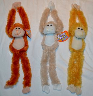 18in Cuddly Cousins 3 Hanging Velcro Monkeys New with Tags
