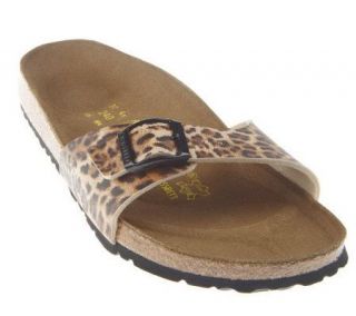Papillio Leopard Print Single Band Adjustable Sandals —