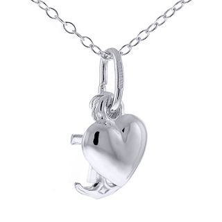  Hope Love Sterling Silver Cross Anchor Heart Charm Pendant Set