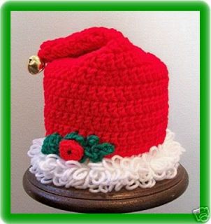 Santas Hat Crochet Toilet Tissue Cover New Christmas