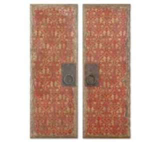 Set of 2 Red Door Panels Wall Art by Uttermost —