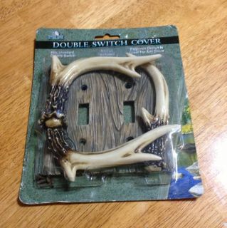 Antler Double Switch Cover Deer ,Electrical Plate Cabin ( Great For A