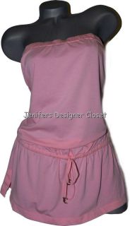 Juicy Couture Pink Swimsuit Coverup Dress Bandeau L Strapless Designer