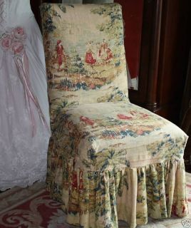 Covington Bosporus Toile Chair Slipcover Custom Made