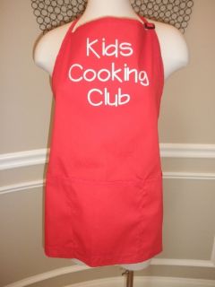 Kids Cooking Club Chef Childrens Apron Red Cook