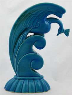 Cowan 12 5 Bird Wave by Alexander Blazys 1927 in Egyptian Blue Glaze
