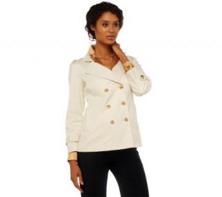 Linea by Louis DellOlio Double Breasted Stretch Jacket w/Button Detail 