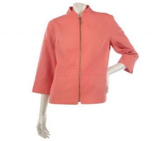 Kelly by Clinton Kelly Zip Front Jacket with Pockets —