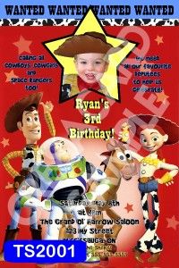 custom toy story cowboy birthday invitation thank u scroll down for