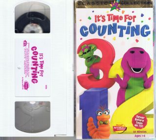 Barney Its Time for Counting VHS SS Ages 1 8 50 MIN