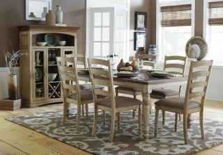 CASUAL COUNTRY SOLID WOOD DINING TABLE & CHAIRS DINING ROOM FURNITURE