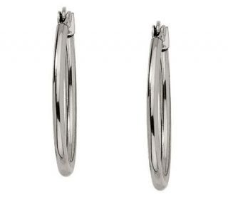 Steel by Design Oval Hoop Earrings —