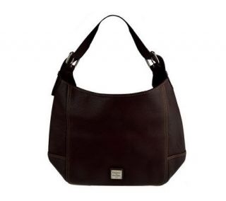Dooney & Bourke Pebble Leather Zip Top Julia Hobo Bag —