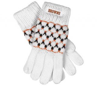 NFL Cleveland Browns Womens Knit Winter Gloves —