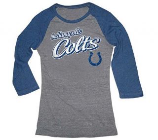 NFL Indianapolis Colts Womens 3/4 Sleeve Raglan T Shirt —