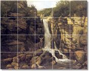 landscape with stag by gustave courbet 24x30 inch ceramic tile mural