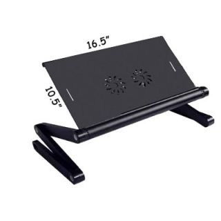 Adjustable Laptop Table Stand with Cooling Fans
