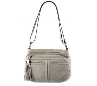 Makowsky Vintage Leather Convertible Crossbody Bag —
