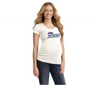 NFL New England Patriots Womens Maternity T Shirt   White —