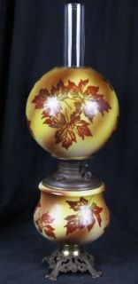 L344 Antique Edward Miller Juno Hand Painted Glass Gone with The Wind