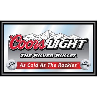 coors light mirror features coors light logo artwork and famous