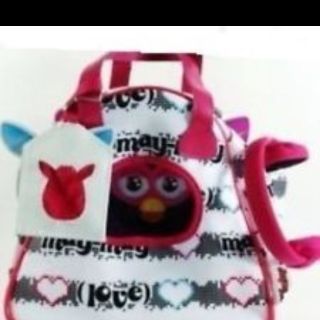 Brand New 2012 Furby White Pink Sling Bag Fashion Carrier