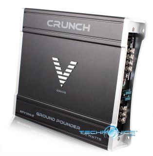 CRUNCH 1100W MAX 2 CHANNEL GROUND POUNDER SERIES CLASS AB MOSFET CAR