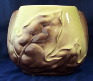 Royal Copley Harmony Lane Oak Leaf Pottery Vase or Planter