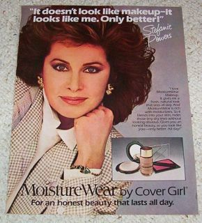 1984 Stefanie Powers Cover Girl Makeup Cosmetics 1pg Ad