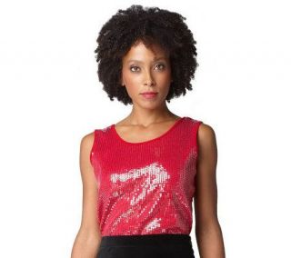 Joan Rivers Sequin Detail Stretch Shell   A218694