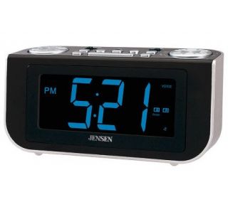 Jensen AM/FM Talking Alarm Clock Radio with Voice Recognition