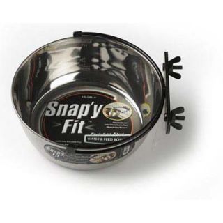  Steel Snapy Fit Water and Feed Bowl for Dog Crates Cages