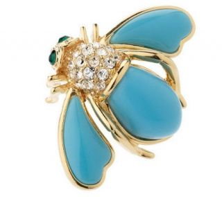 Joan Rivers Buzzing Brightly Bee Pin —