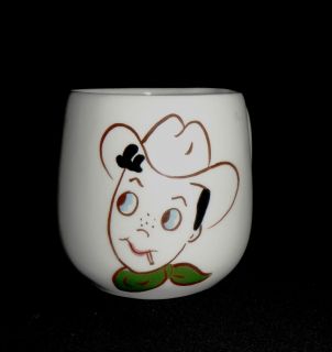  Signed California Pottery Helen Motney Cup Lil Freckled Cowboy