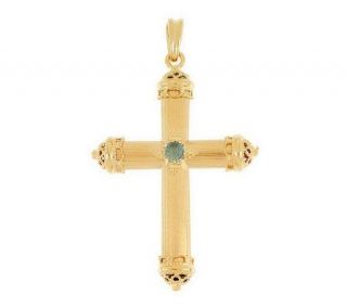 Arte dOro Gemstone and Filigree Detailed CrossPendant   J111264