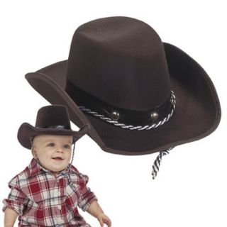 Baby Western Cowboy Hat Brown Felt Birthday Pictures