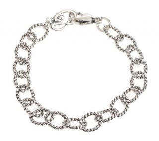 Carolyn Pollack Small Sterling Rope Chain Bracelet —