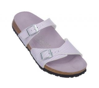 Birkis Aziza Double Strap Sandals with Colored Footbed   A201398