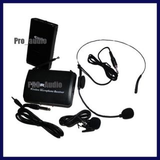 NEW wireless cordless headset Lapel mini Microphone DJ mic system