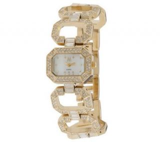 Melania Champs Elysees Pave Crystal Open Link Bracelet Watch   J148990