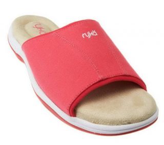Ryka Cozi Single Band Memory Foam Slide Sandals   A222791