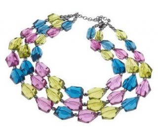 As Is Joan Rivers Triple Strand 16 1/2 Necklace/Ext   J268370