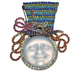 Kirks Folly Couture Mad Hatter Seaview Moon Pin —