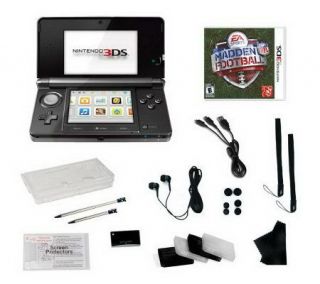 Nintendo 3DS Bundle with Madden NFL and 20Accessories —