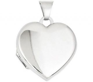Polished Heart Locket, 14K Gold —