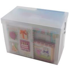 Cropper Hopper Card Storage Box NEW   can store over 300 cards video