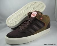 Adidas Culver Vulc Mid Mens Skate Shoes Suede G06329 Brown Red